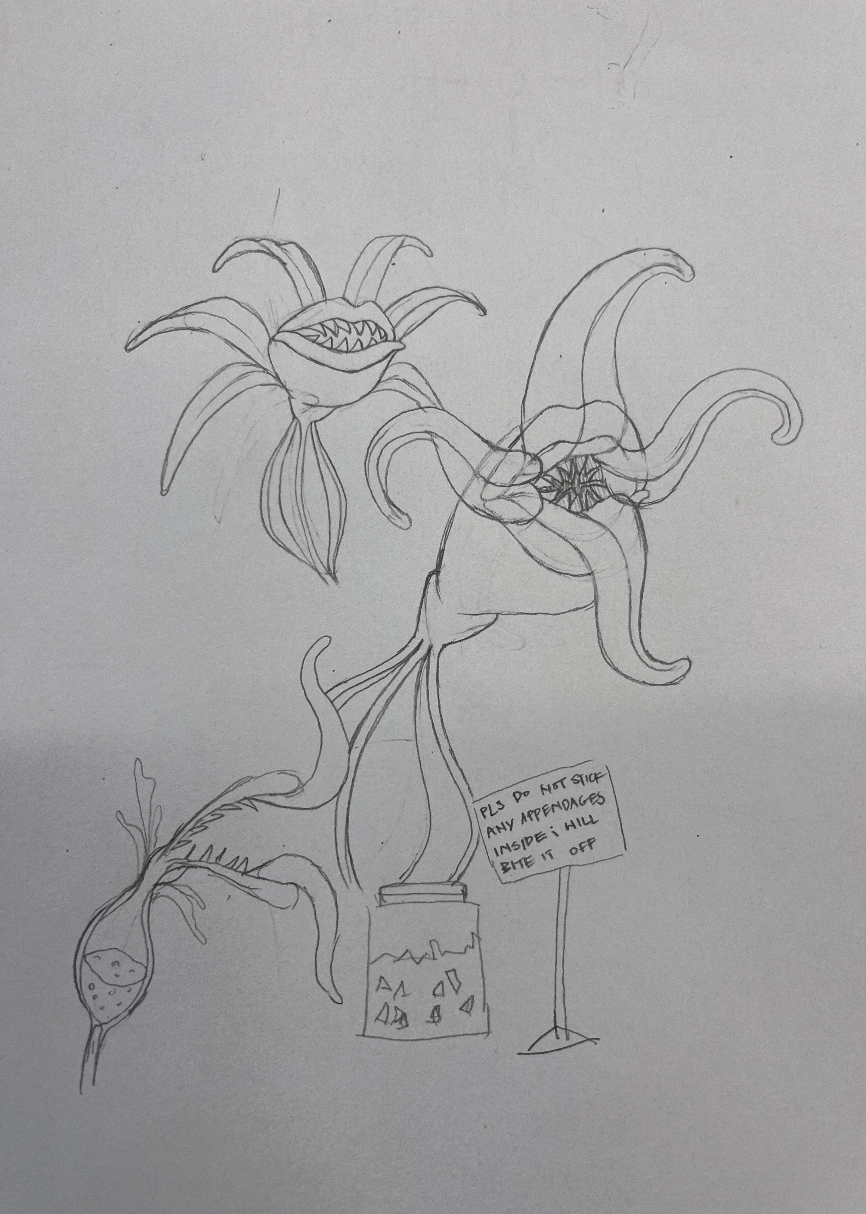 Concept art of the tooth plant